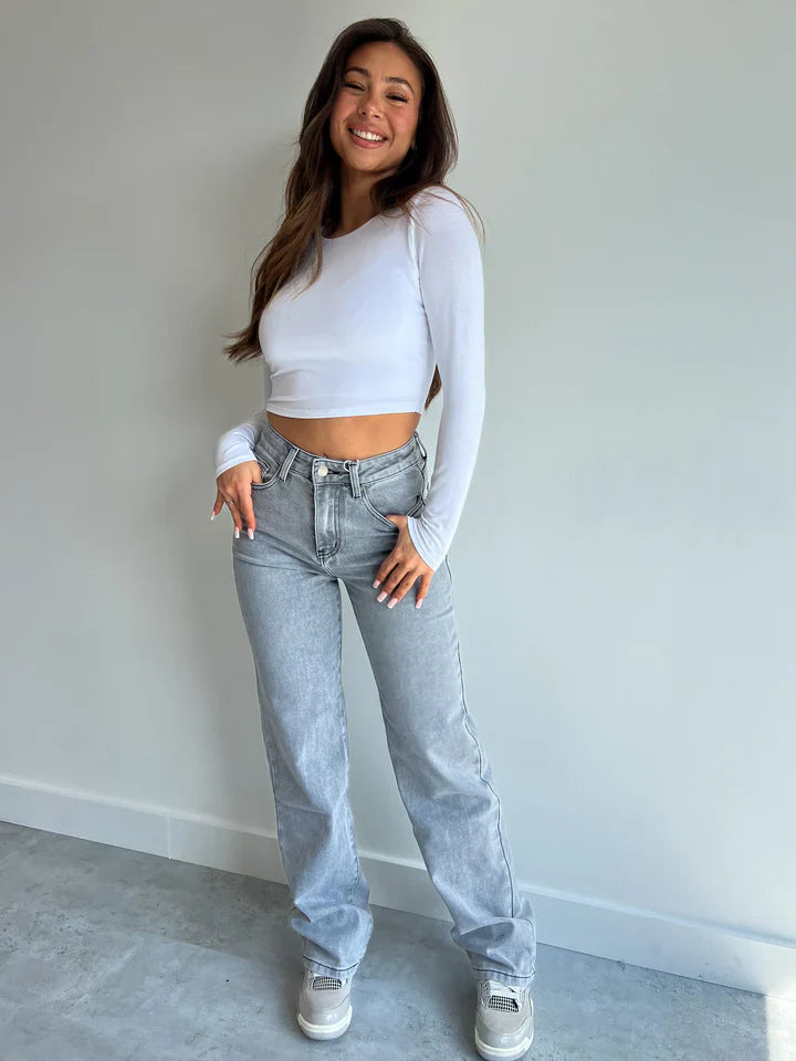 Alana | Grijze Stretch Jeans