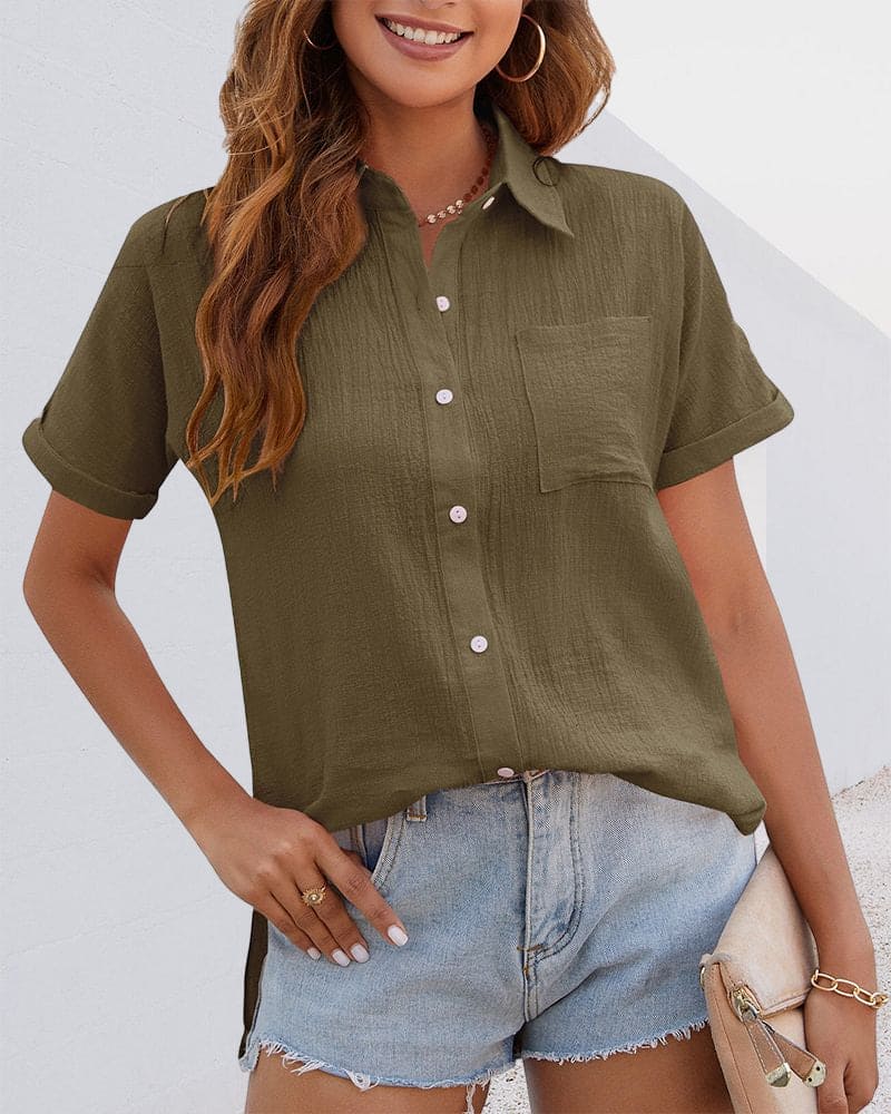 Lies | Korte Mouw Blouse