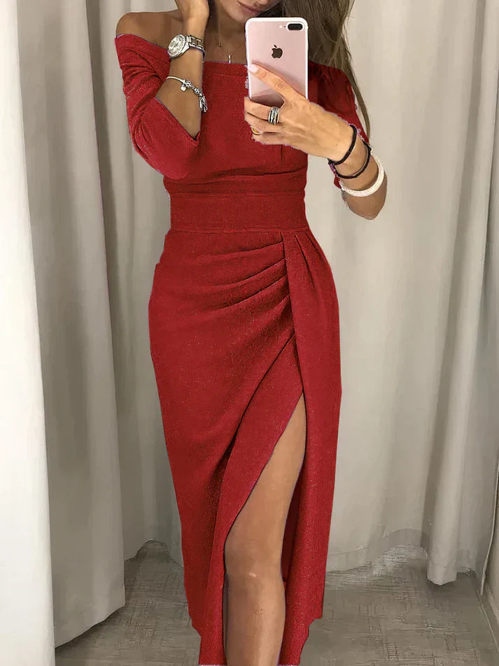Rachel | Stijlvolle Off-shoulder Maxi Jurk