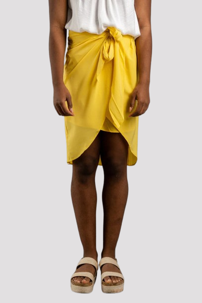 Gele midi rok
