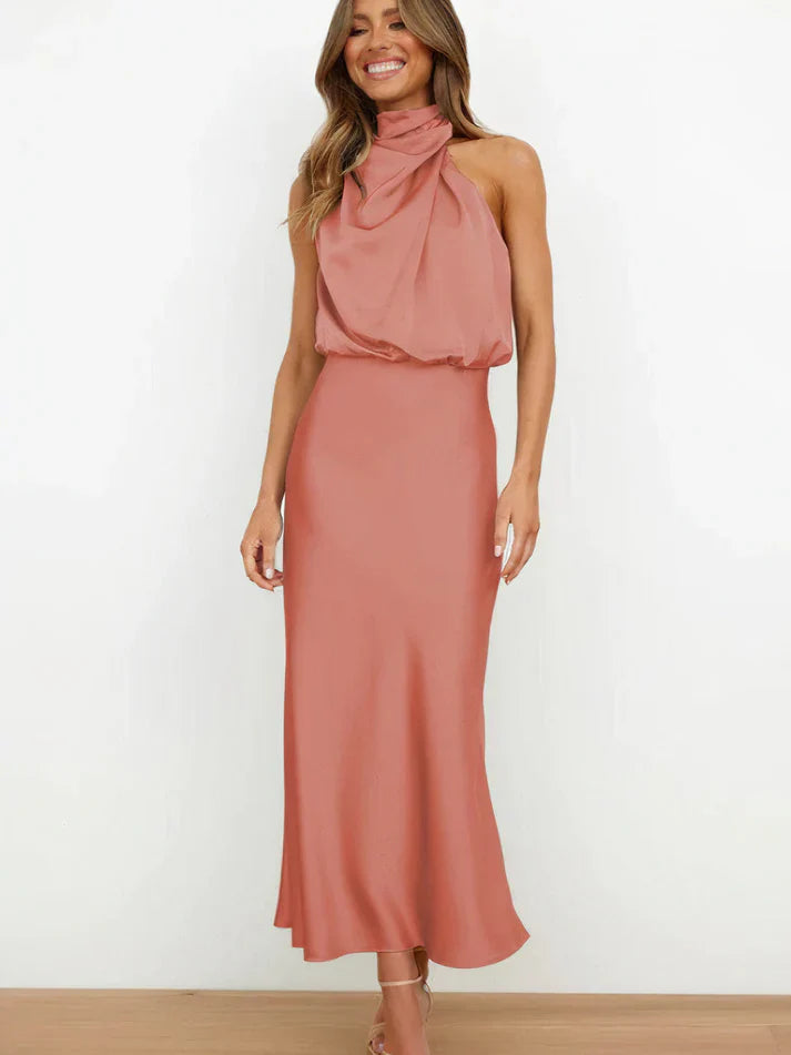 Sabrina | Elegante Maxi Jurk van Satijn