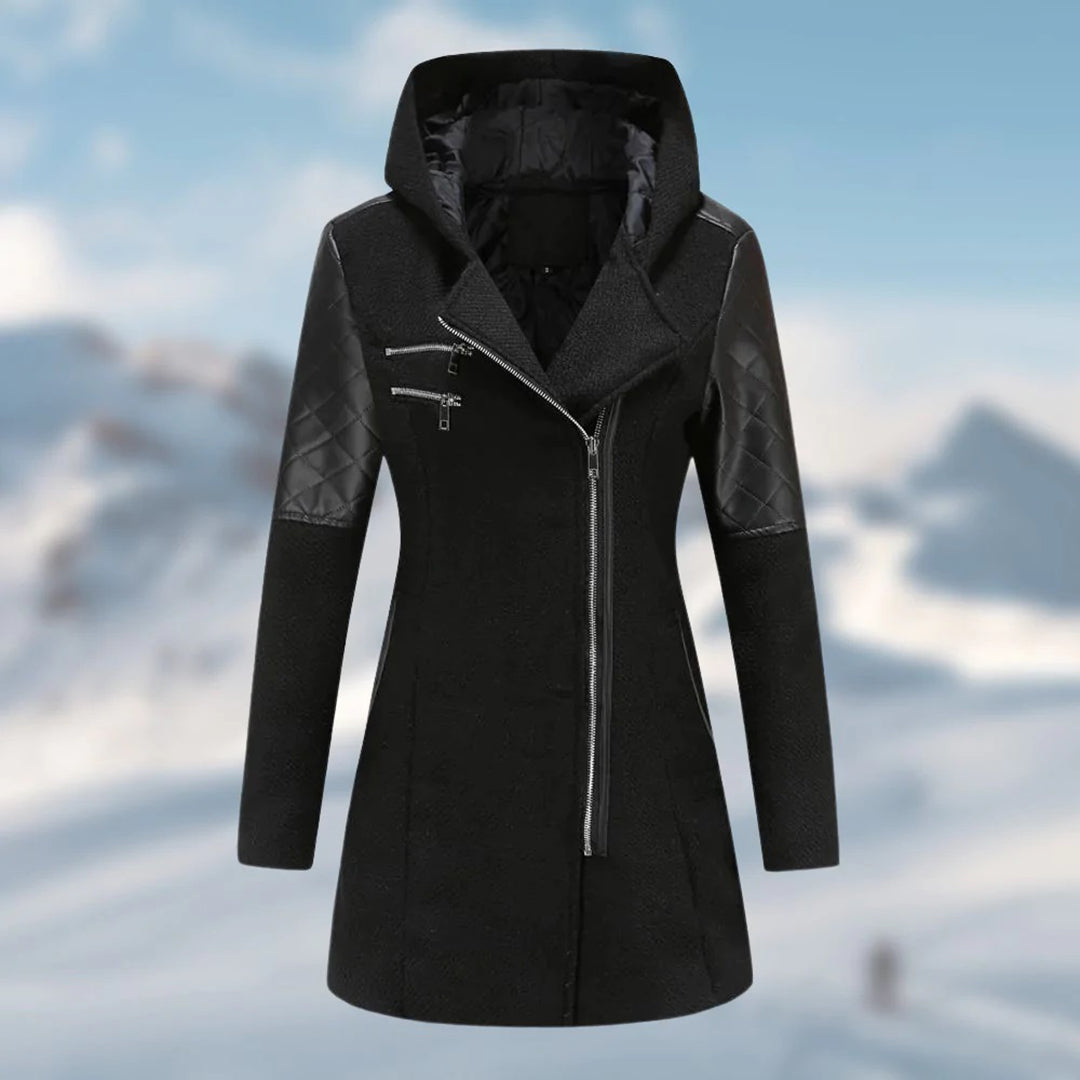Nora | Lange winterjas met capuchon voor dames