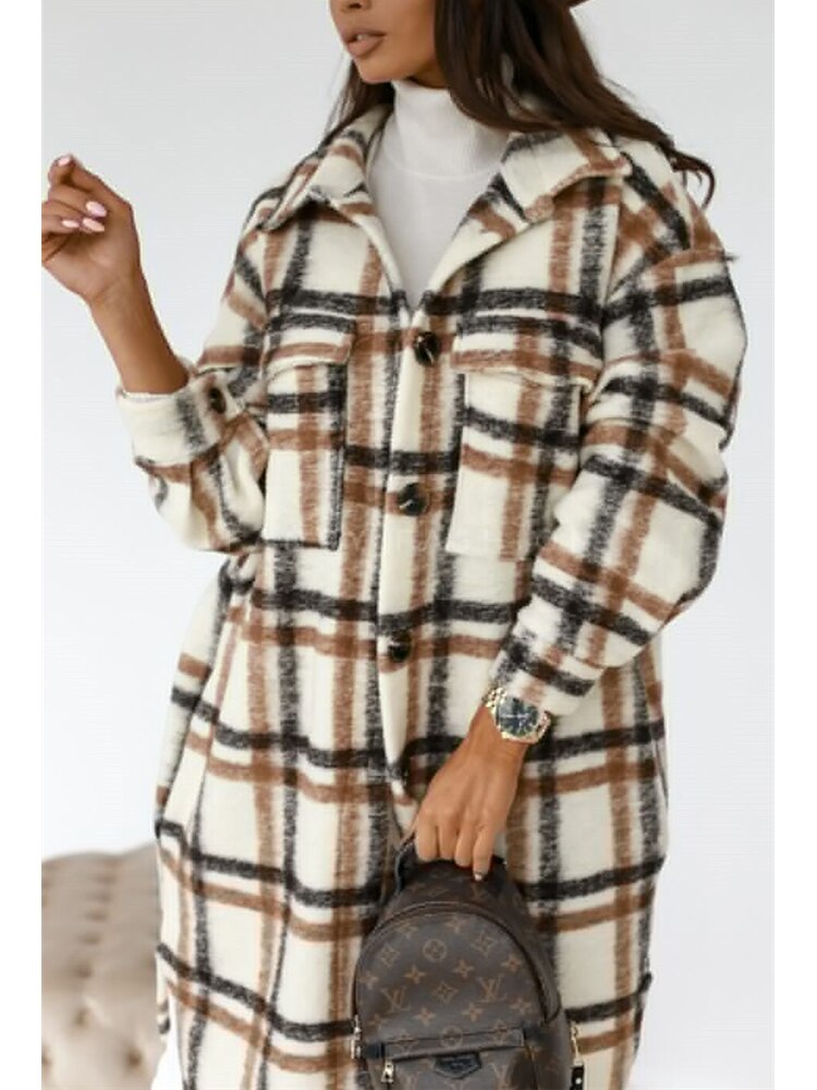 Sofia | Stijlvolle Plaid Jas