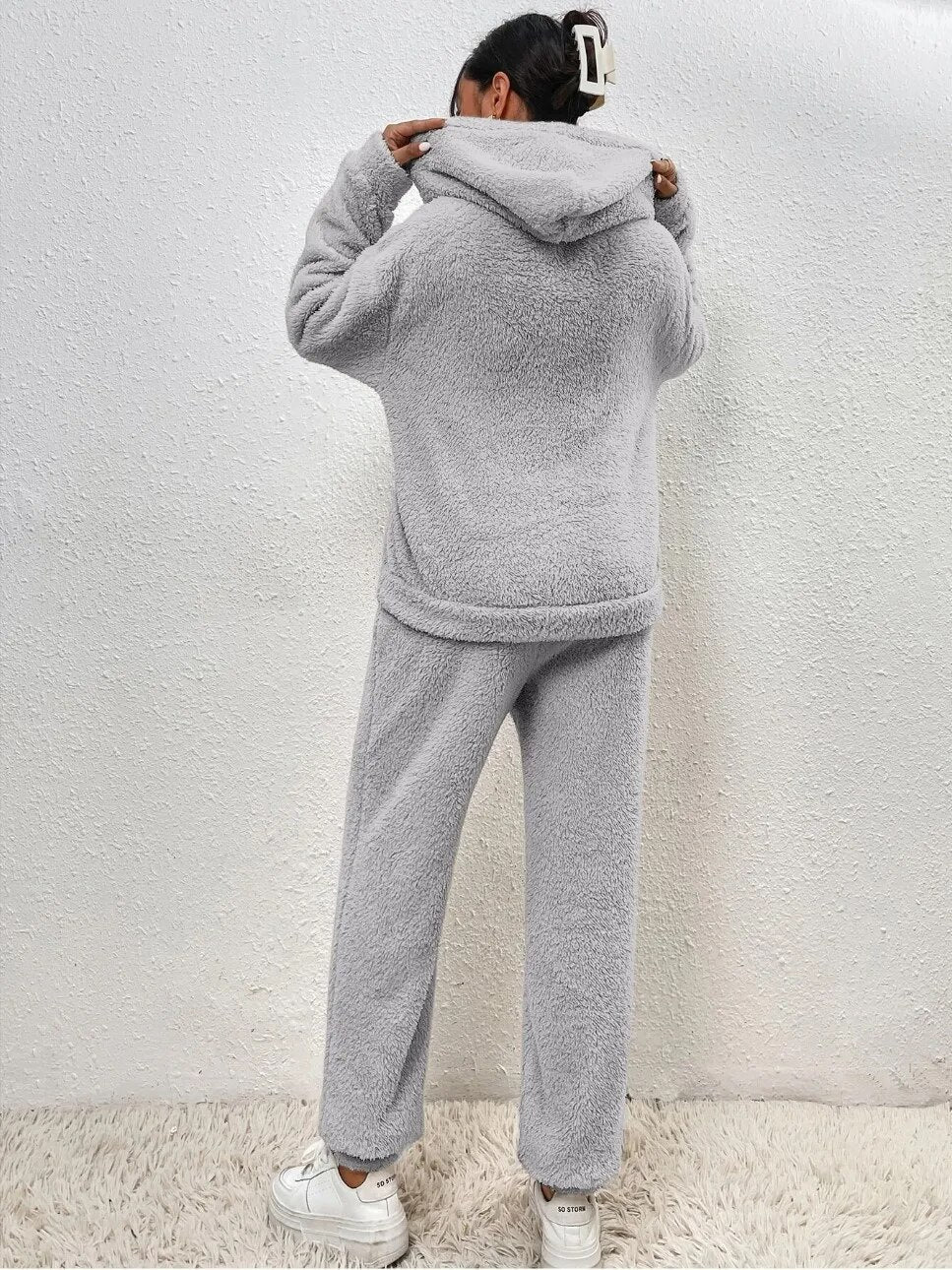 Yara | Comfortabel Teddy Huispak met Capuchon
