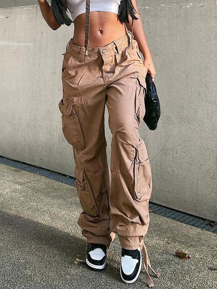 Roos | Cargo Broek Met Wijde Pijpen Voor Dames