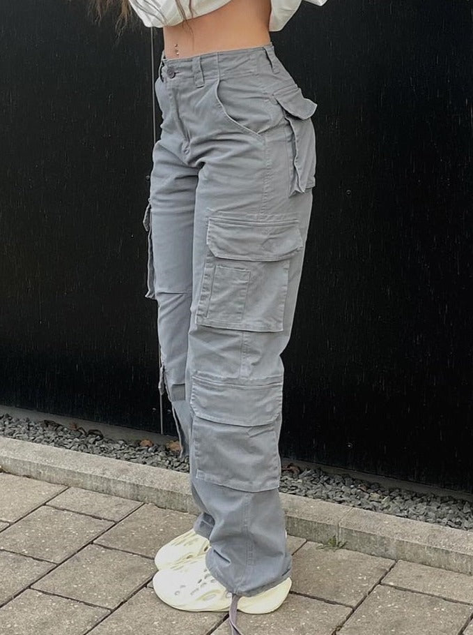 Roos | Cargo Broek Met Wijde Pijpen Voor Dames