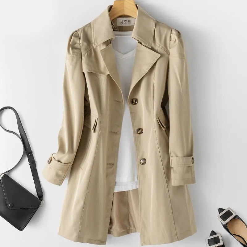 Wrenley | trenchcoat middellang