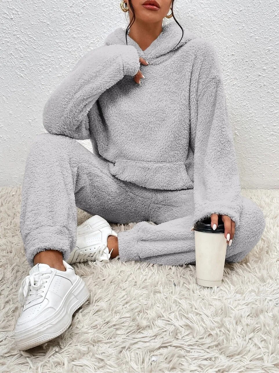 Yara | Comfortabel Teddy Huispak met Capuchon