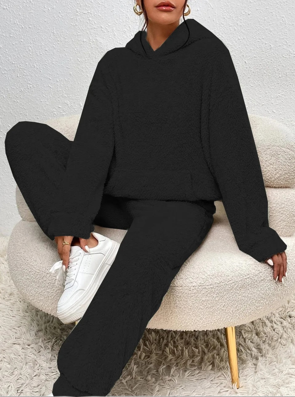Yara | Comfortabel Teddy Huispak met Capuchon