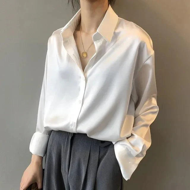 Ella | Elegante Satijnen Blouse