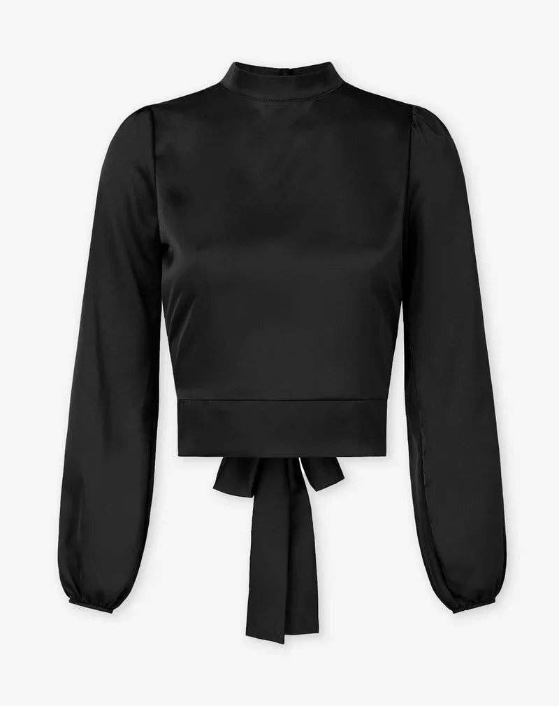 Blake | Elegante Satijnen Top Met Open Rug