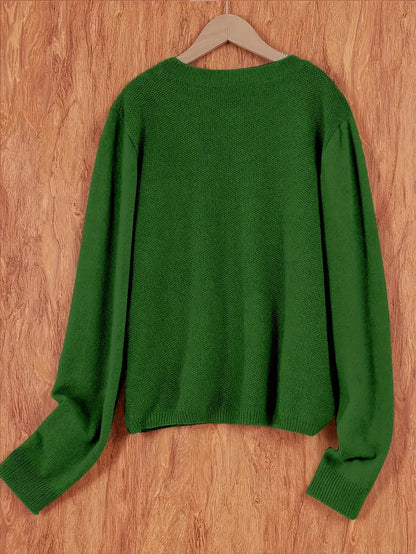 Amira | Dames Knoop Cardigan met Ronde Hals