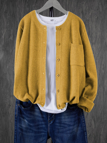 Amira | Dames Knoop Cardigan met Ronde Hals