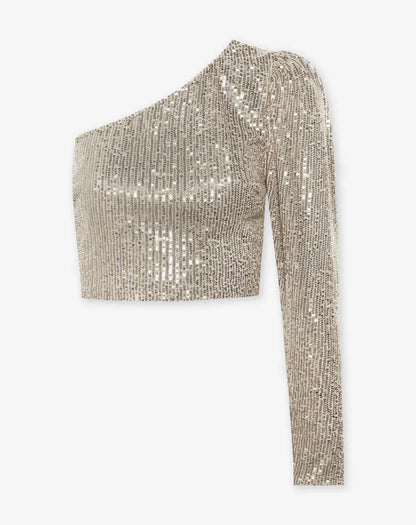 Ivy | Stralende One-Shoulder Top