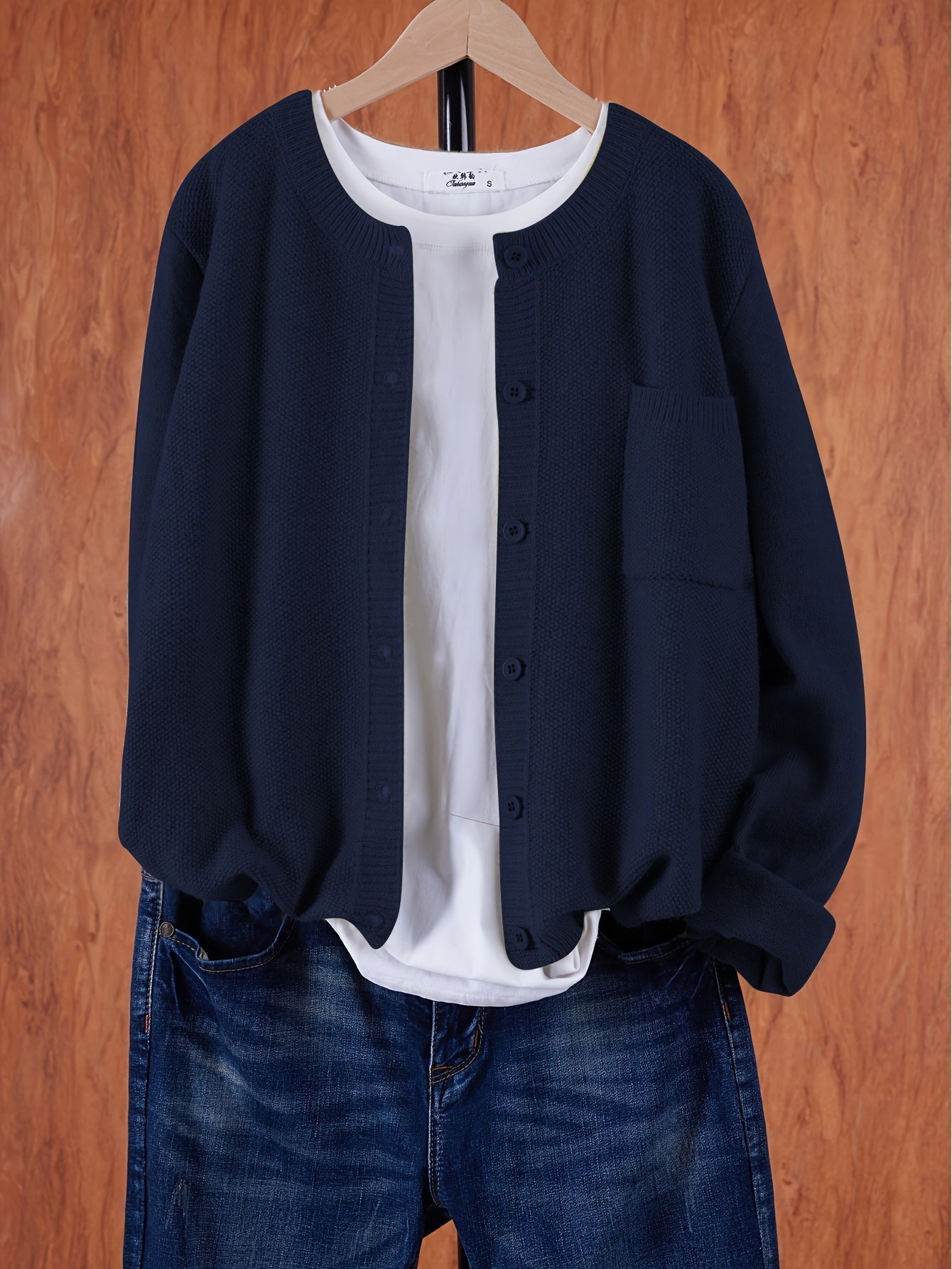 Amira | Dames Knoop Cardigan met Ronde Hals