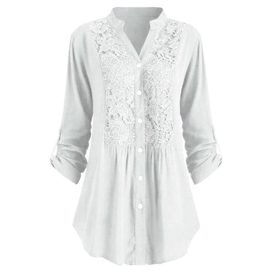 Anna | Lange Blouse met Pofmouwen