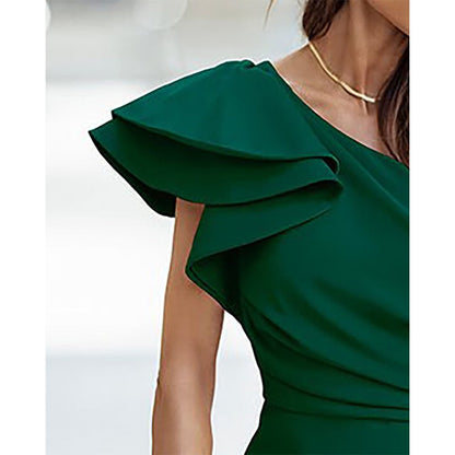 Athena I One Shoulder Jurk Voor Dames