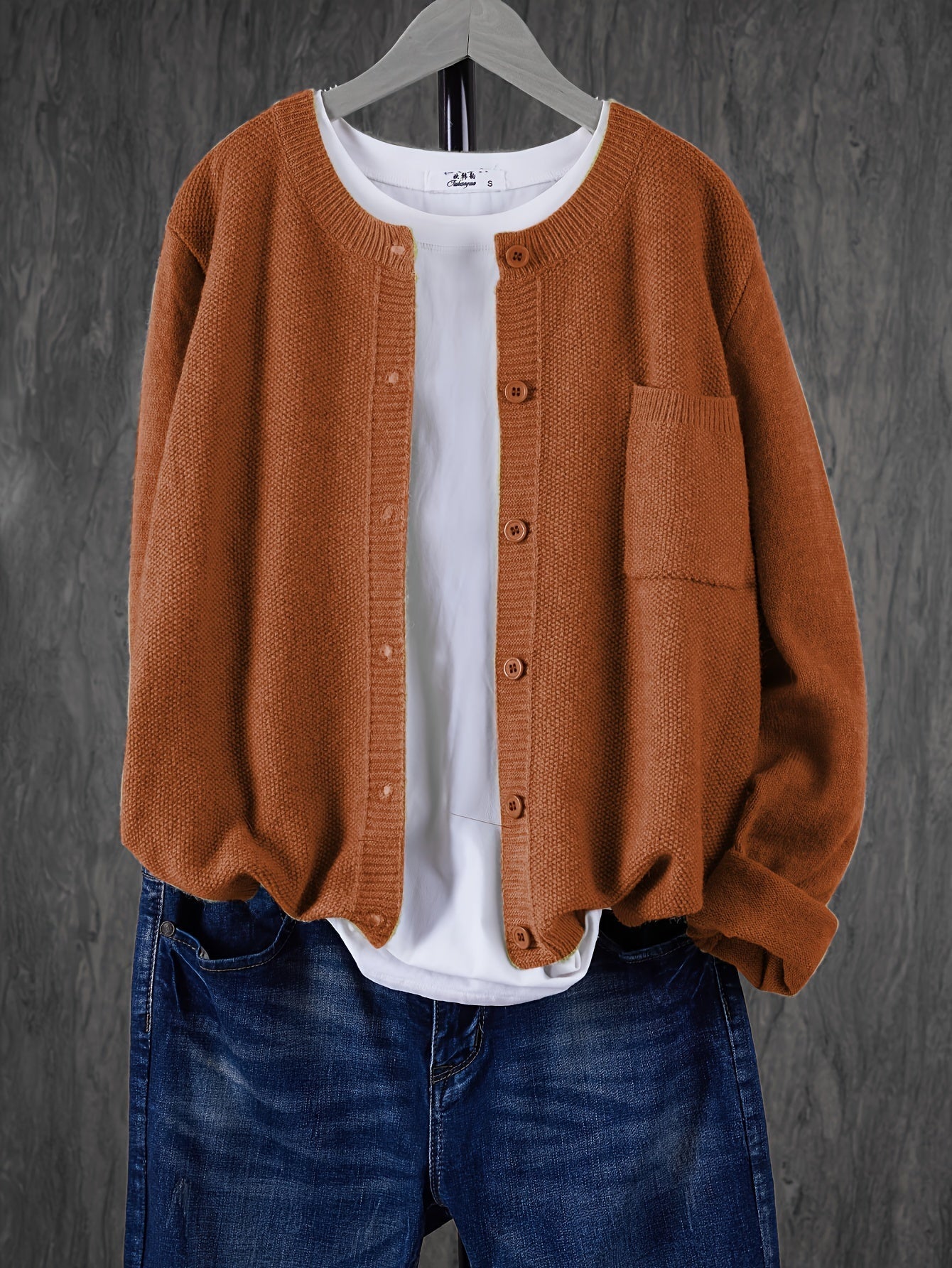 Amira | Dames Knoop Cardigan met Ronde Hals