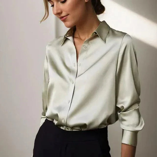 Ella | Elegante Satijnen Blouse