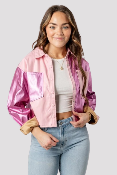 Korte roze Jas