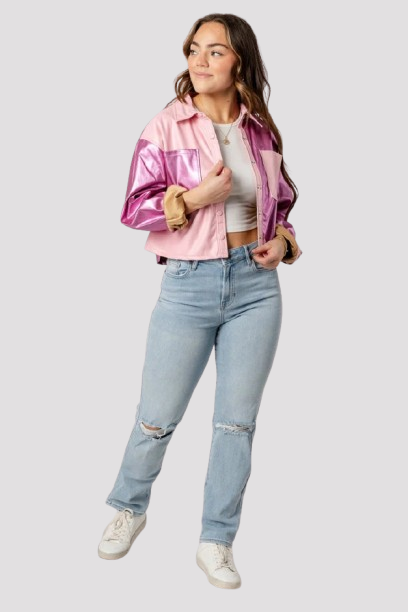 Korte roze Jas